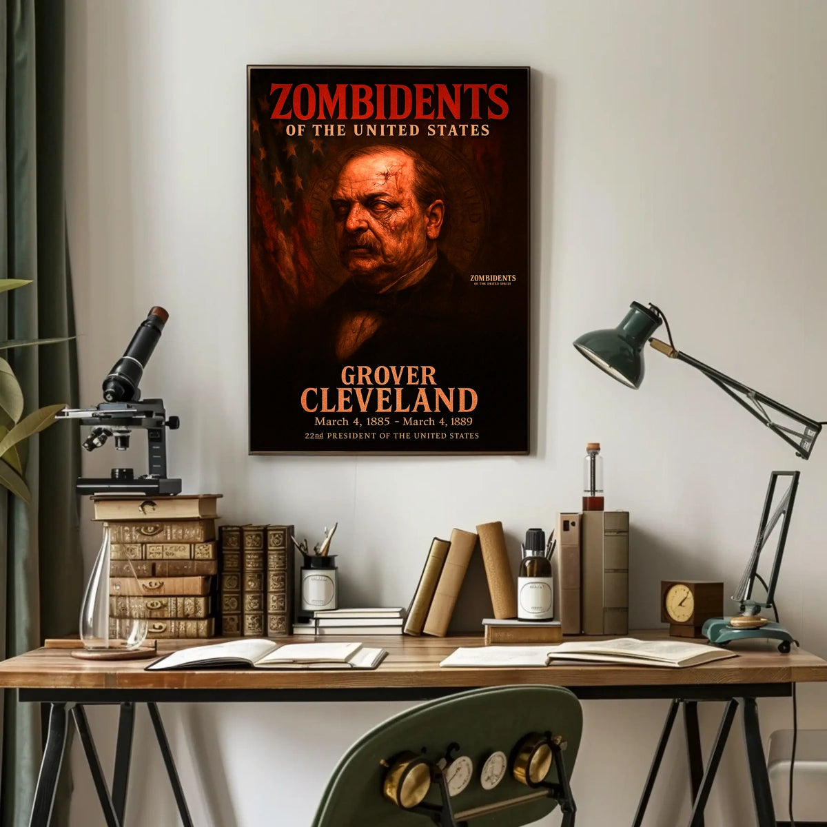 Grover Cleveland 22nd President of the United States Zombidents Poster Series