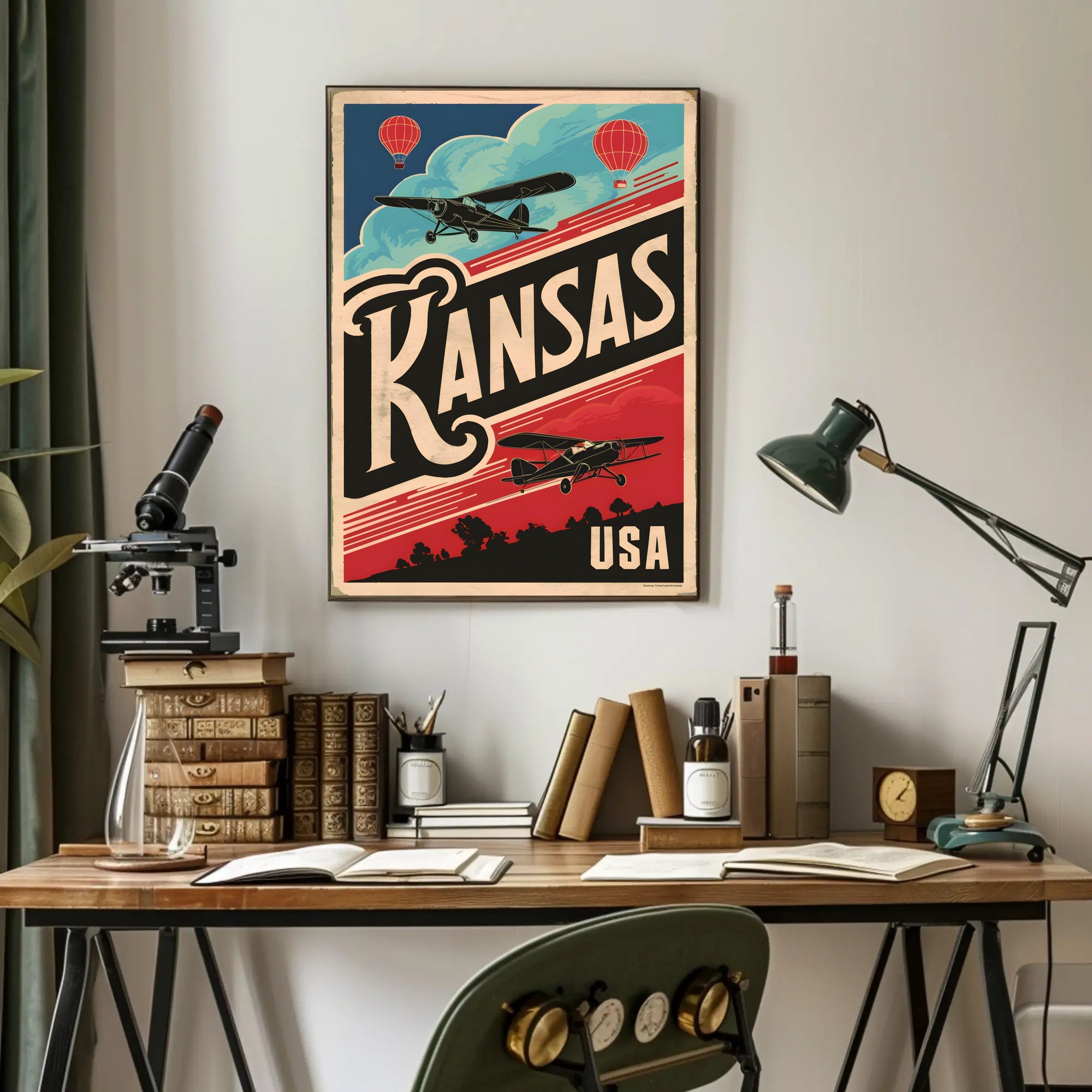 Vintage Kansas Travel Poster