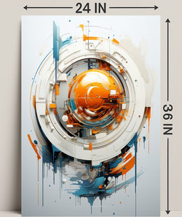 Abstract Technological Sphere Abstract Poster