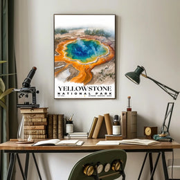 Yellowstone Watercolor Wall Art Poster