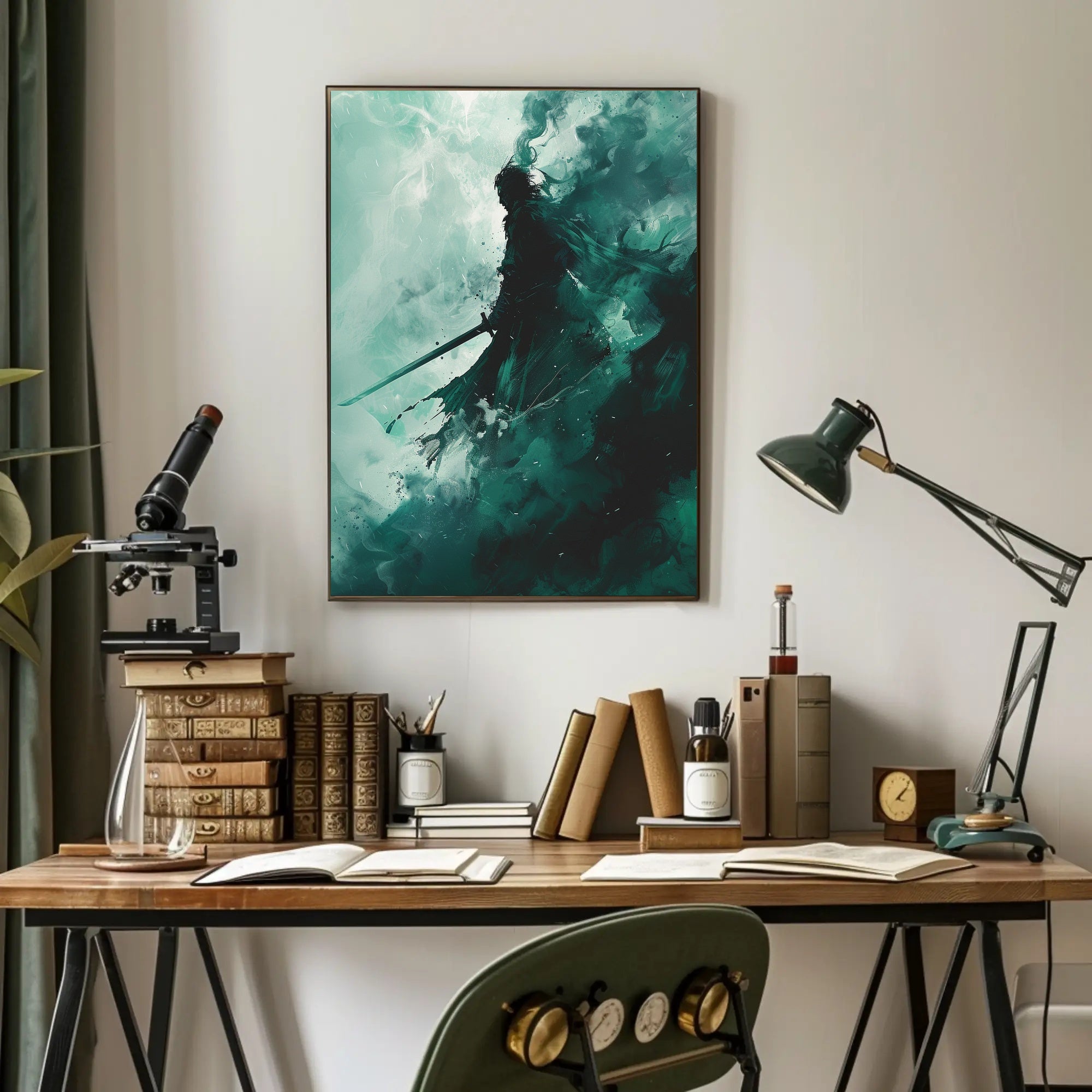 The Shadowed Warrior Poster PosterGoat