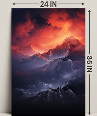 Majestic Mountain Sunrise Poster
