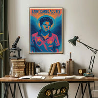 Saint Carlo Acutis Cyber Apostle of the Eucharist Poster