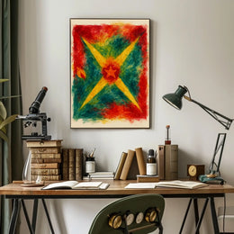 Vibrant Abstract Starburst Poster