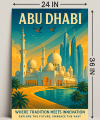 Abu Dhabi Skyline Art Print: Urban or Cityscape Poster