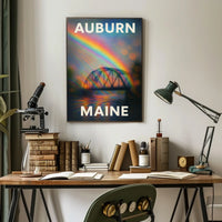 Auburn Maine Rainbow Bridge Photography Wanderlust Poster