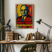 Harry S. Truman 33rd President of the United States Street Art Mashup Poster