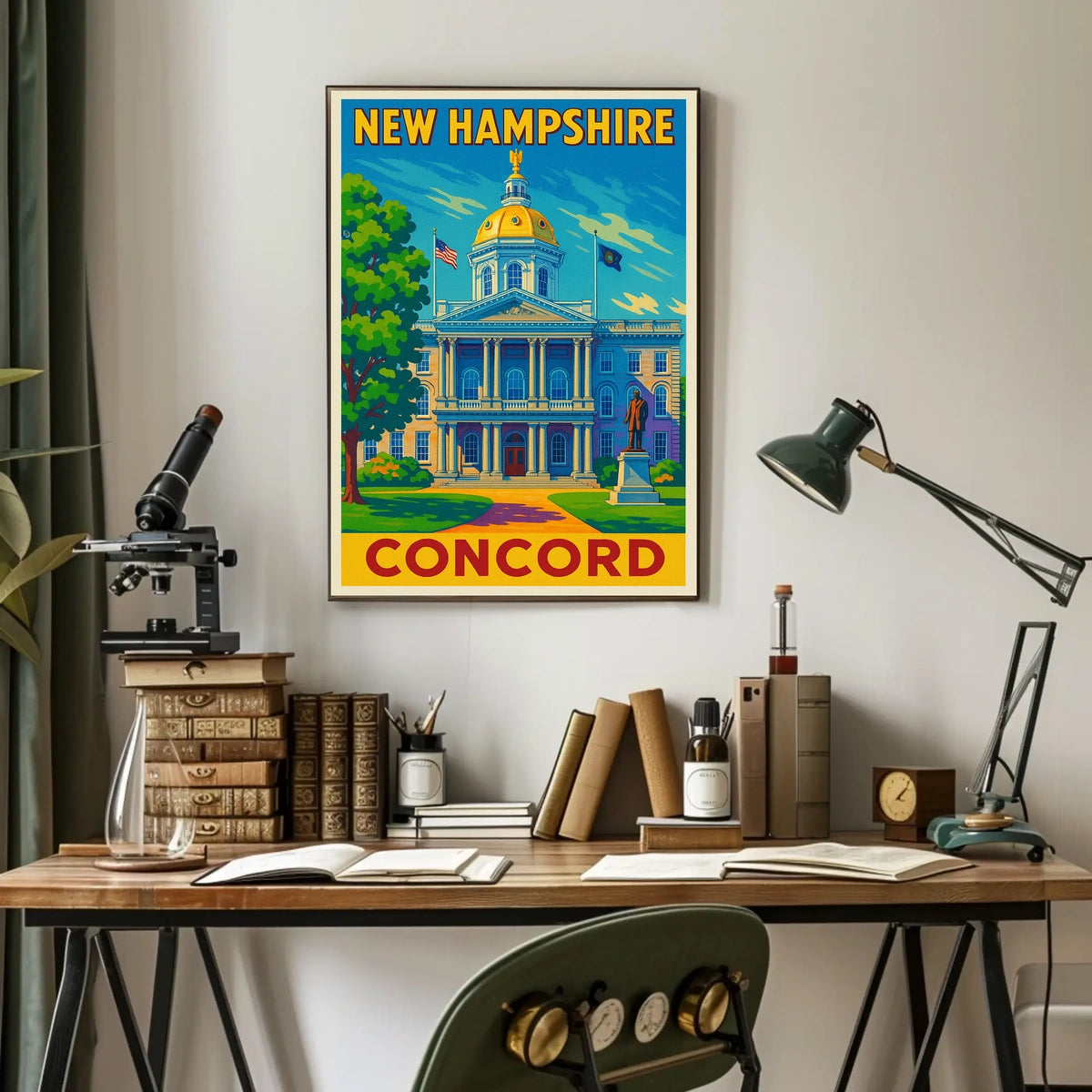 New Hampshire State Capitol Poster