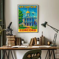 New Hampshire State Capitol Poster