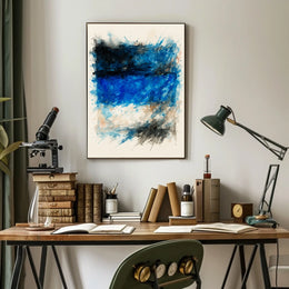 Abstract Blue Horizon Abstract Poster