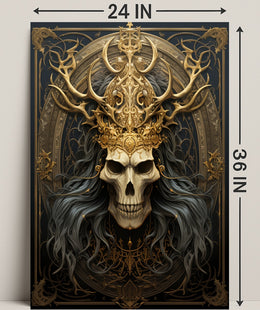 Ornate Skull Emblem Poster