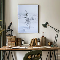 Solitary Snow-Covered Tree Poster
