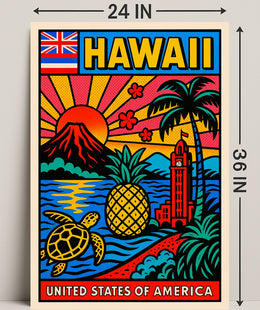 Hawaii Travel Poster PosterGoat