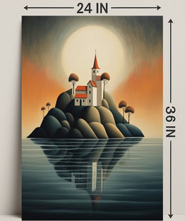 Enchanted Island Church Poster PosterGoat