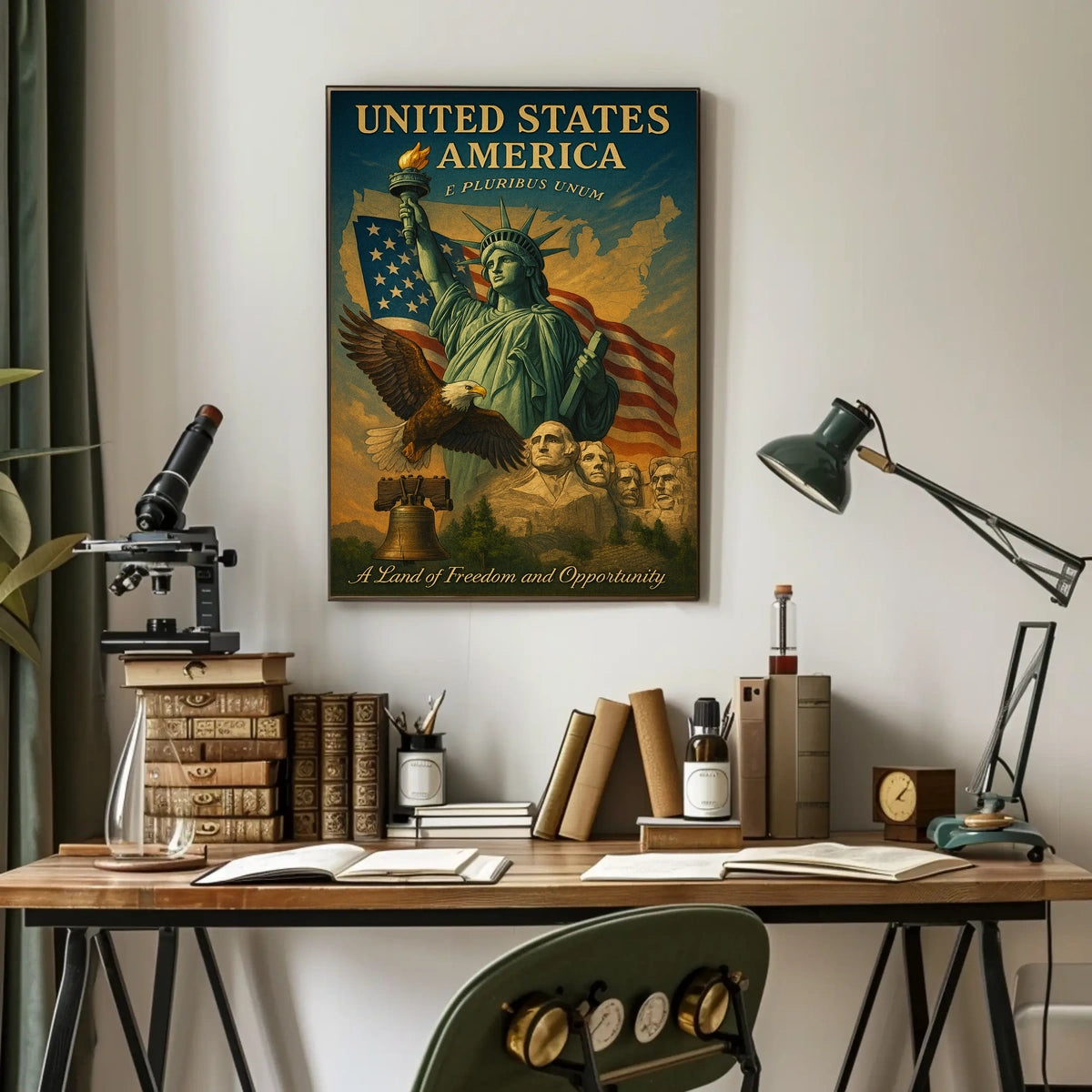 A Land Of Freedom And Opportunity Poster