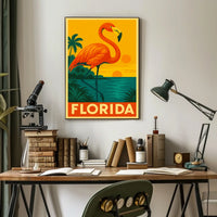 Florida Flamingo Poster