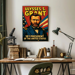 Ulysses S Grant 18th President Poster Wall Art Decor