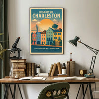 Charleston Vintage Travel Poster