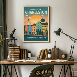 Charleston Vintage Travel Poster