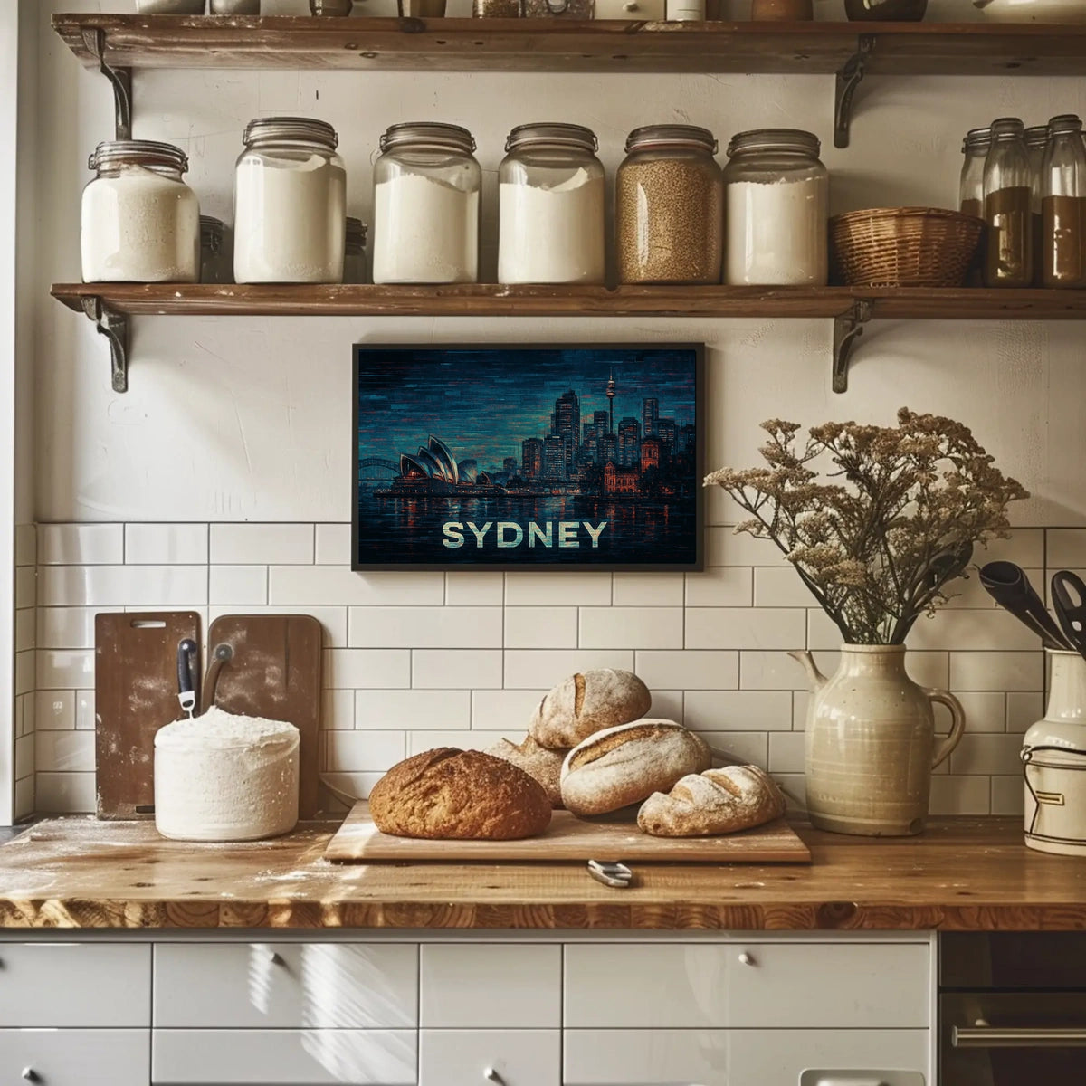 Sydney Skyline at Night Poster