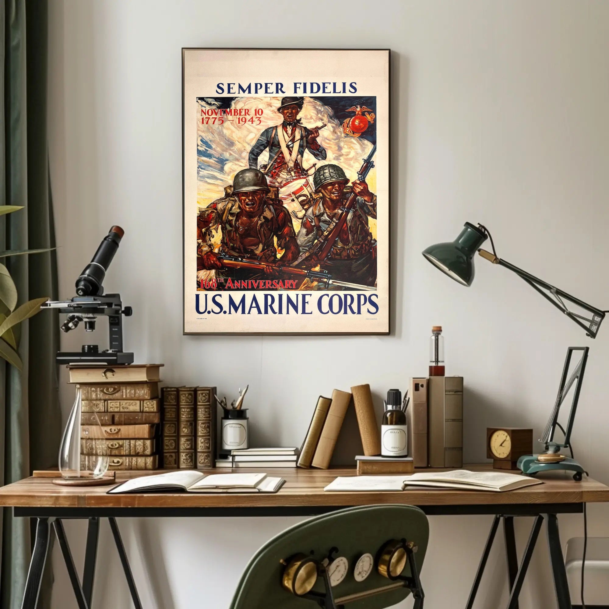 168th Anniversary US Marine Corps Historical Poster