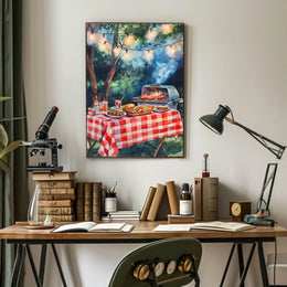 summer barbecue scene Poster