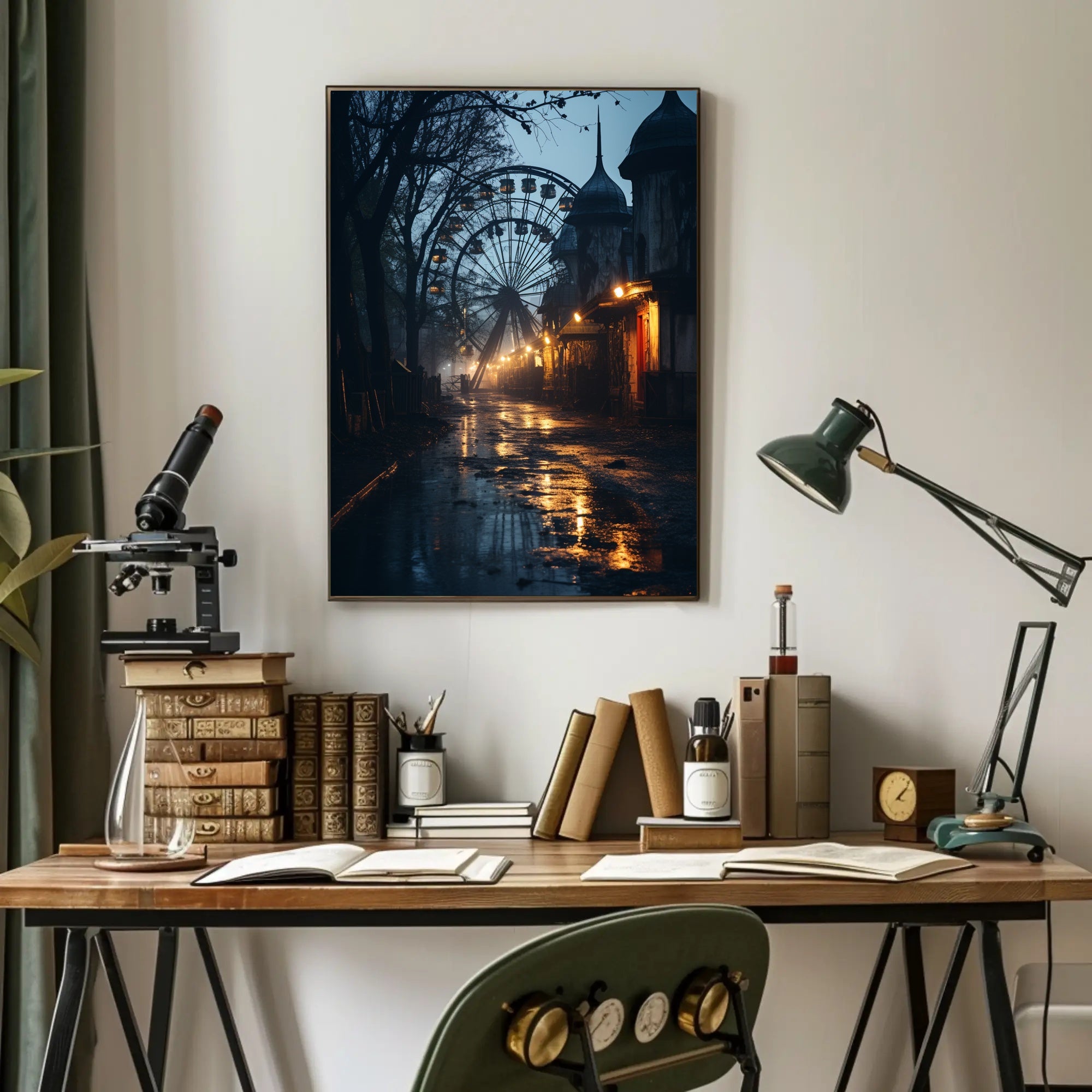 Eerie Carnival Night Poster