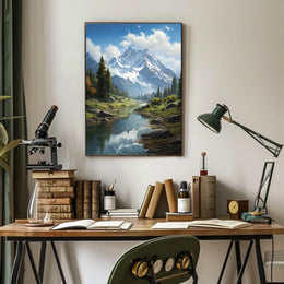 Majestic Mountain Landscape Poster