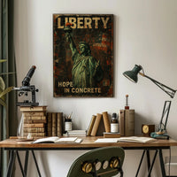 Statue of Liberty Vintage Art Political or Propaganda Poster PosterGoat