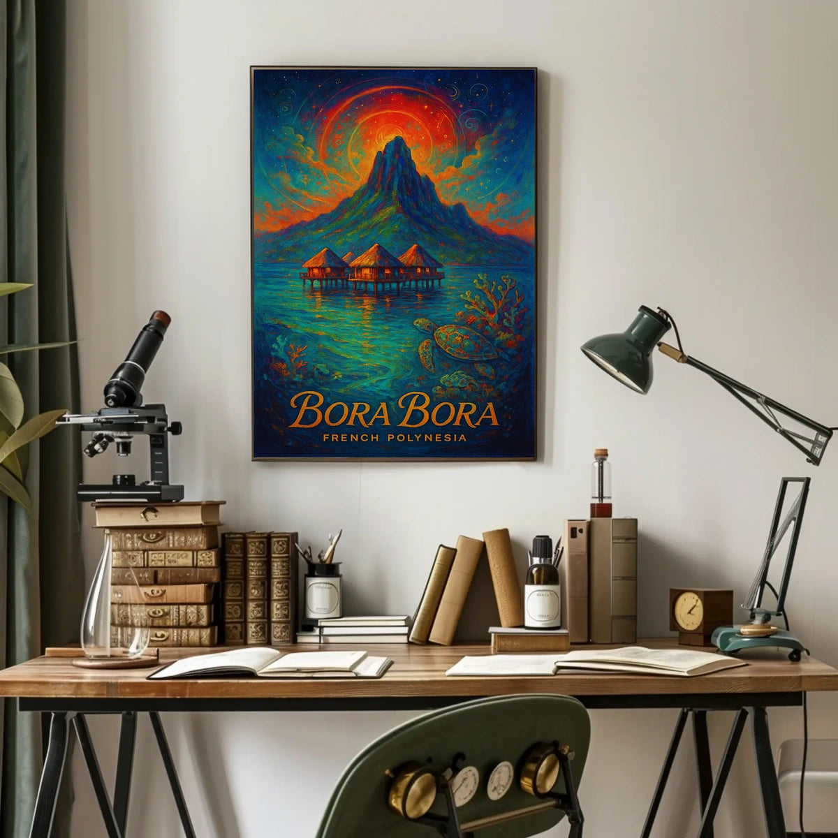 Bora Bora Dreamscape: Vibrant Tropical Paradise Poster