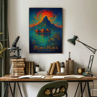 Bora Bora Dreamscape: Vibrant Tropical Paradise Poster
