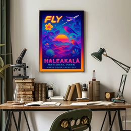 Fly to Haleakalā Wall Art Print