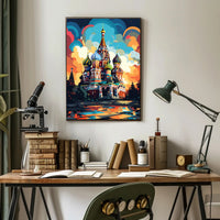 Saint Basil's Whimsical Abstract Poster