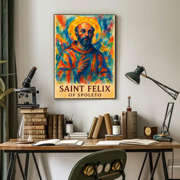 Saint Felix Spoleto Sacred Heritage Travel Portrait Inspirational Wanderer Decor Poster