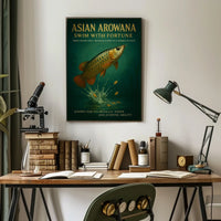 Asian Arowana Swim with Fortune Poster