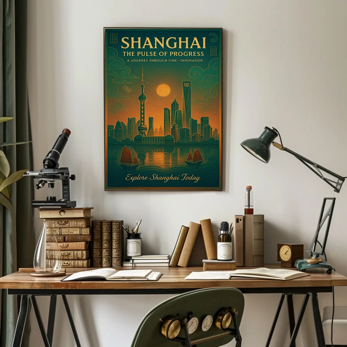 Shanghai The Pulse of Progress Poster