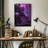 Skeletal Monarch's Throne: A Dark Fantasy Poster