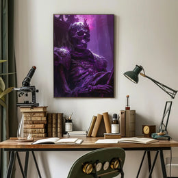 Skeletal Monarch's Throne: A Dark Fantasy Poster