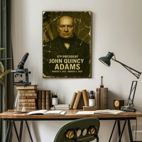 John Quincy Adams 6th President of the United States Damaged Photograph Poster