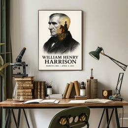 William Henry Harrison 9th President of the United States Reflections Poster