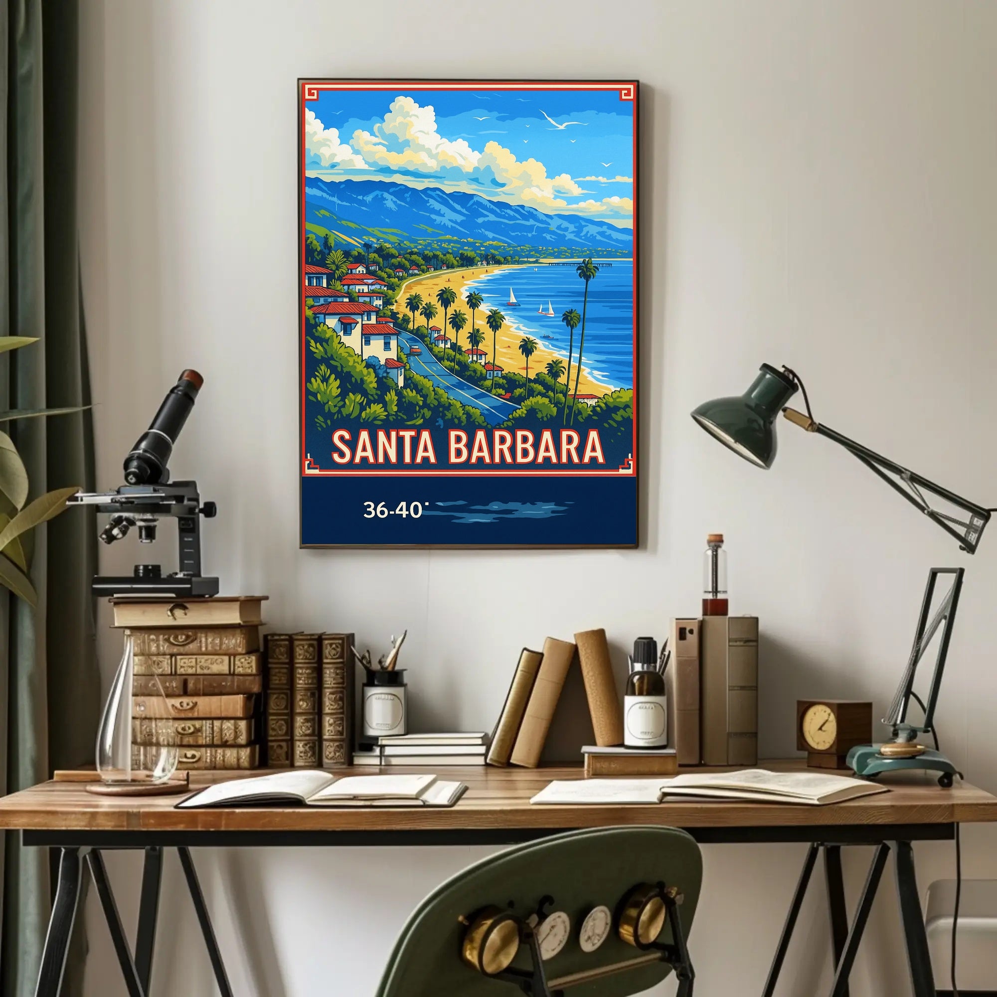 Santa Barbara Coastline Poster PosterGoat