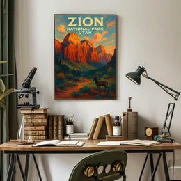 Zion National Park, Utah Sunset Poster