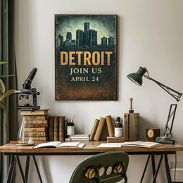 Detroit Invitation Poster PosterGoat