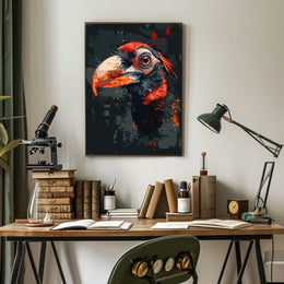 Hornbill Graffiti Art Poster: Vibrant and Dynamic