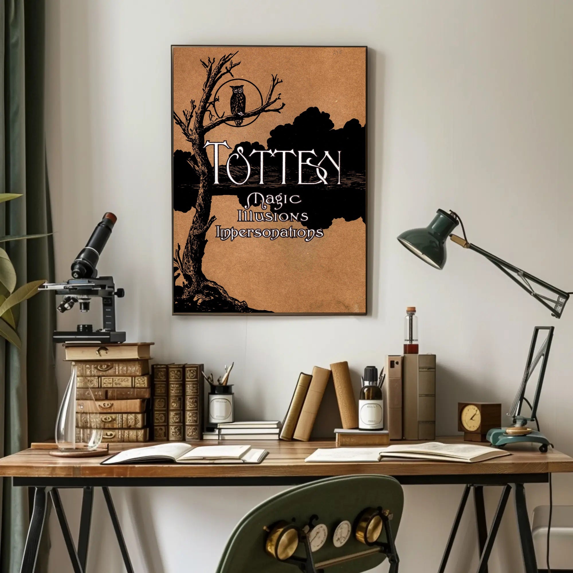 Magic and Mystery Vintage Artistic Illusion Poster
