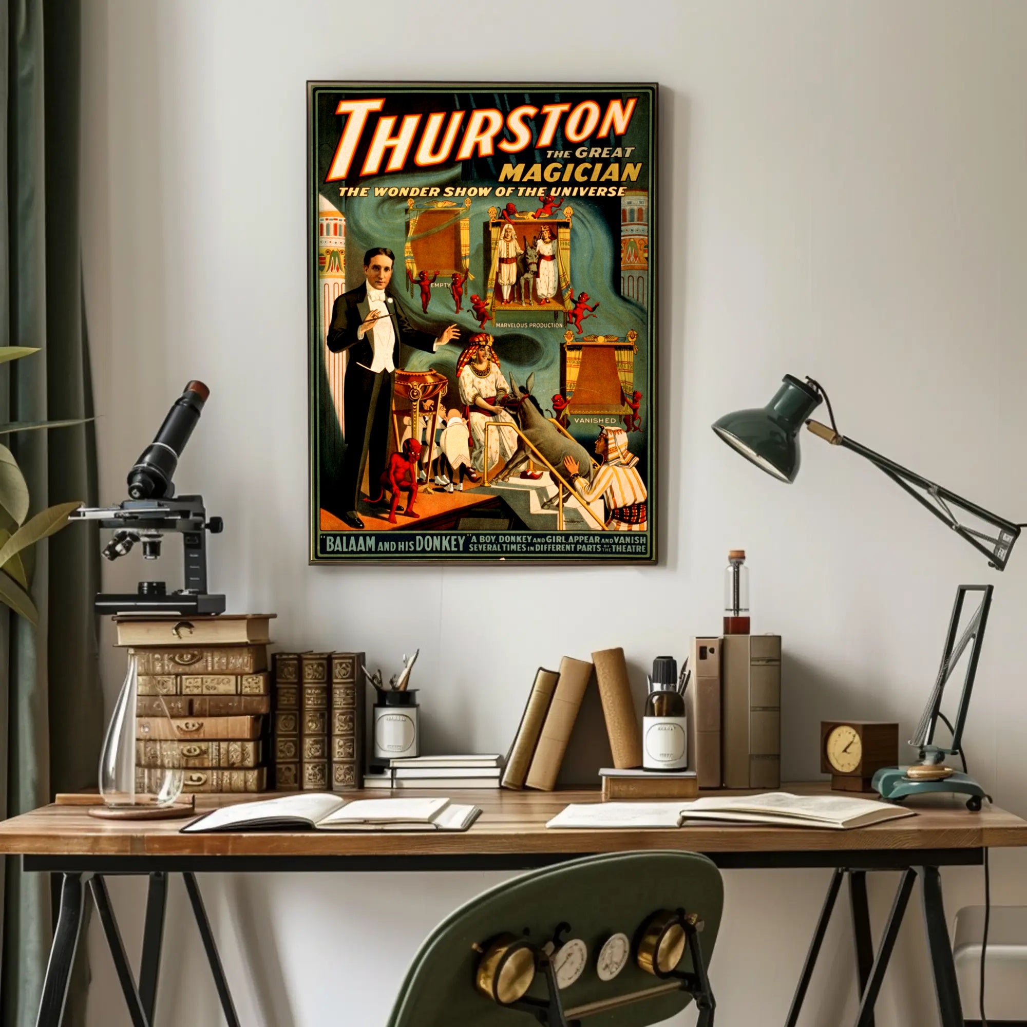 Thurston the Great Magician Vintage Show Magic Poster