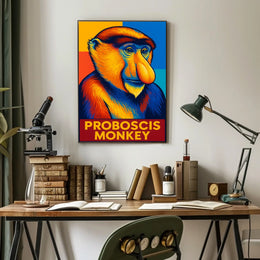 Proboscis Monkey Art Poster