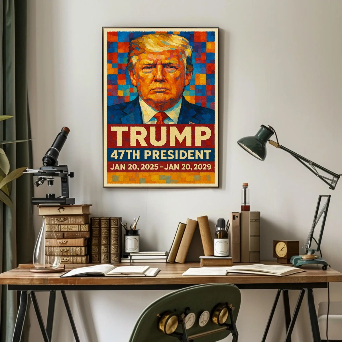 Trump Patriotic Scenic Home Poster