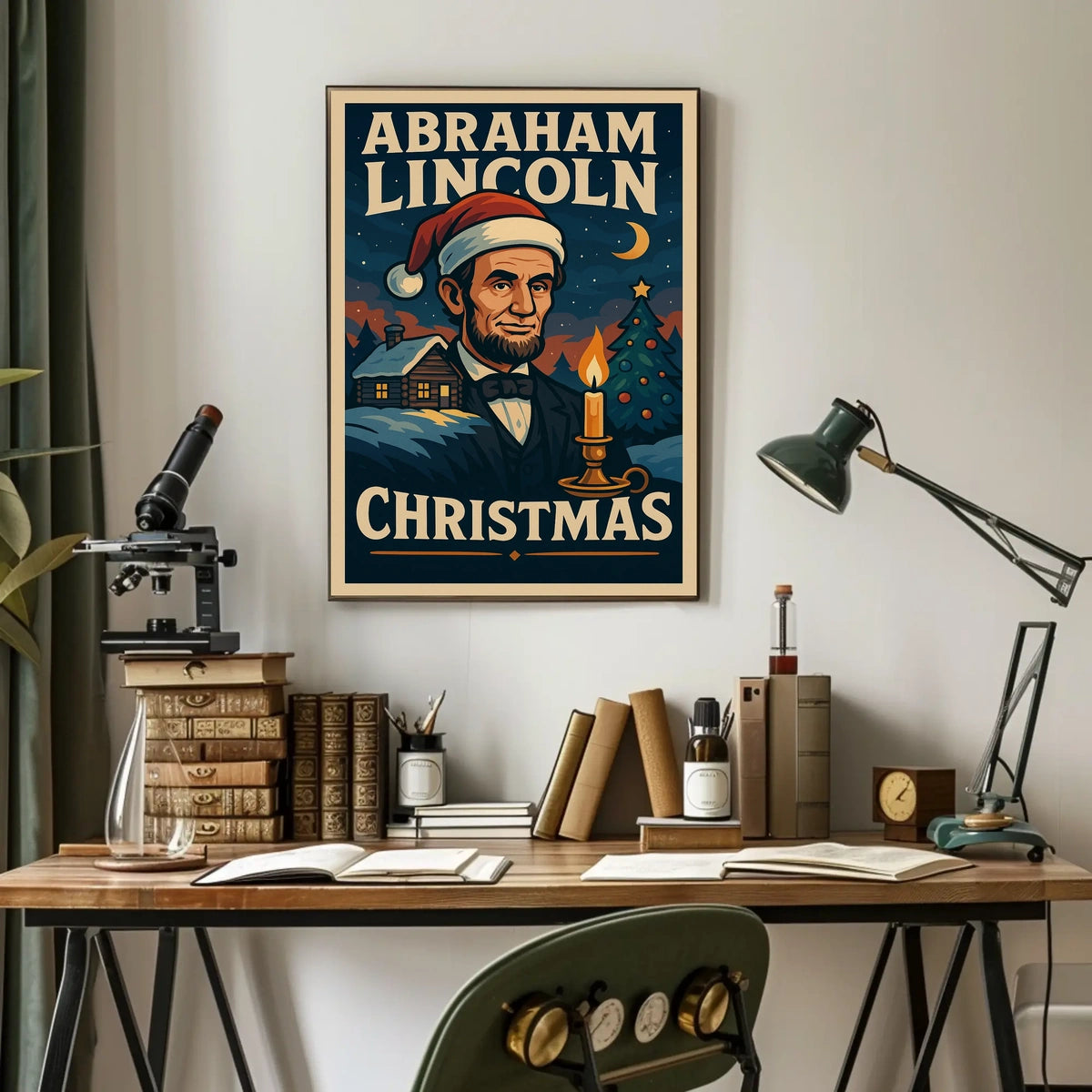 Abraham Lincoln Christmas Cheer Poster