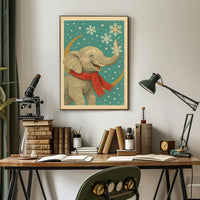 Winter Wonderland Elephant Poster